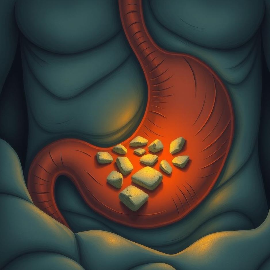 Dream : Stones in the stomach in a dream