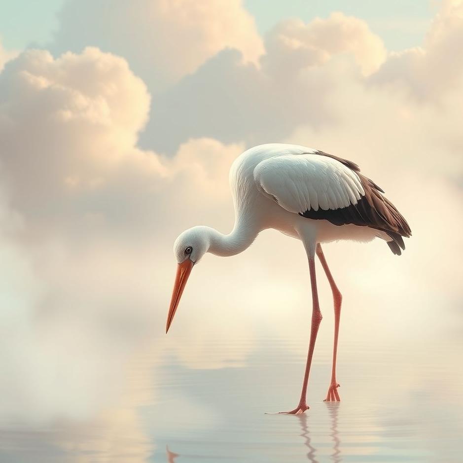Dream : Stork biting in a dream