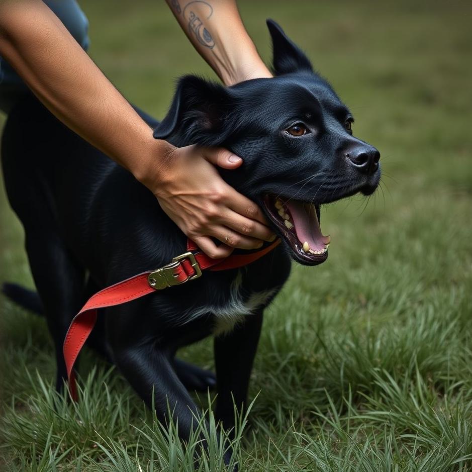 Dream : Strangling a black dog