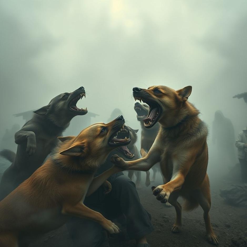 Dream : Stray dogs attacking in a dream