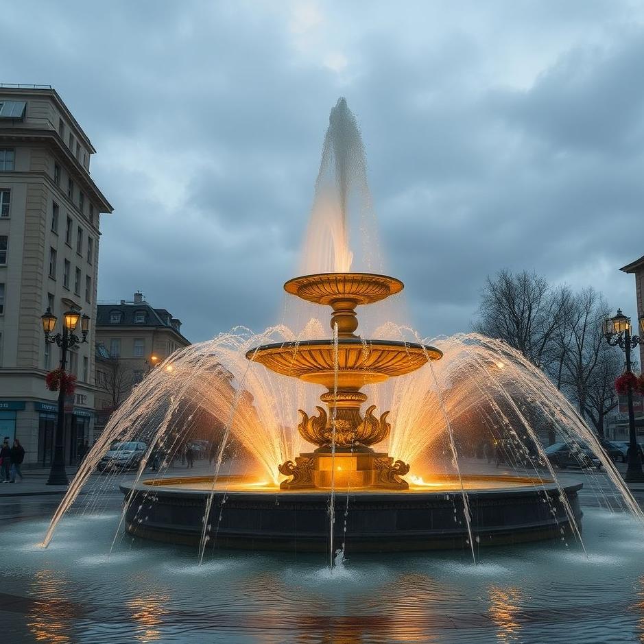 Dream : Street fountain in a dream