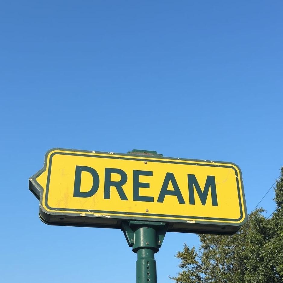 Dream : Street sign in a dream