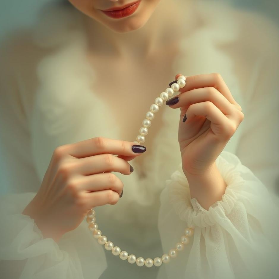 Dream : Stringing a pearl necklace in a dream