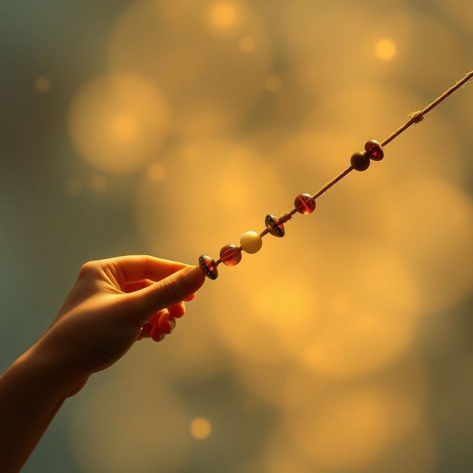 Dream : Stringing beads on a string in a dream
