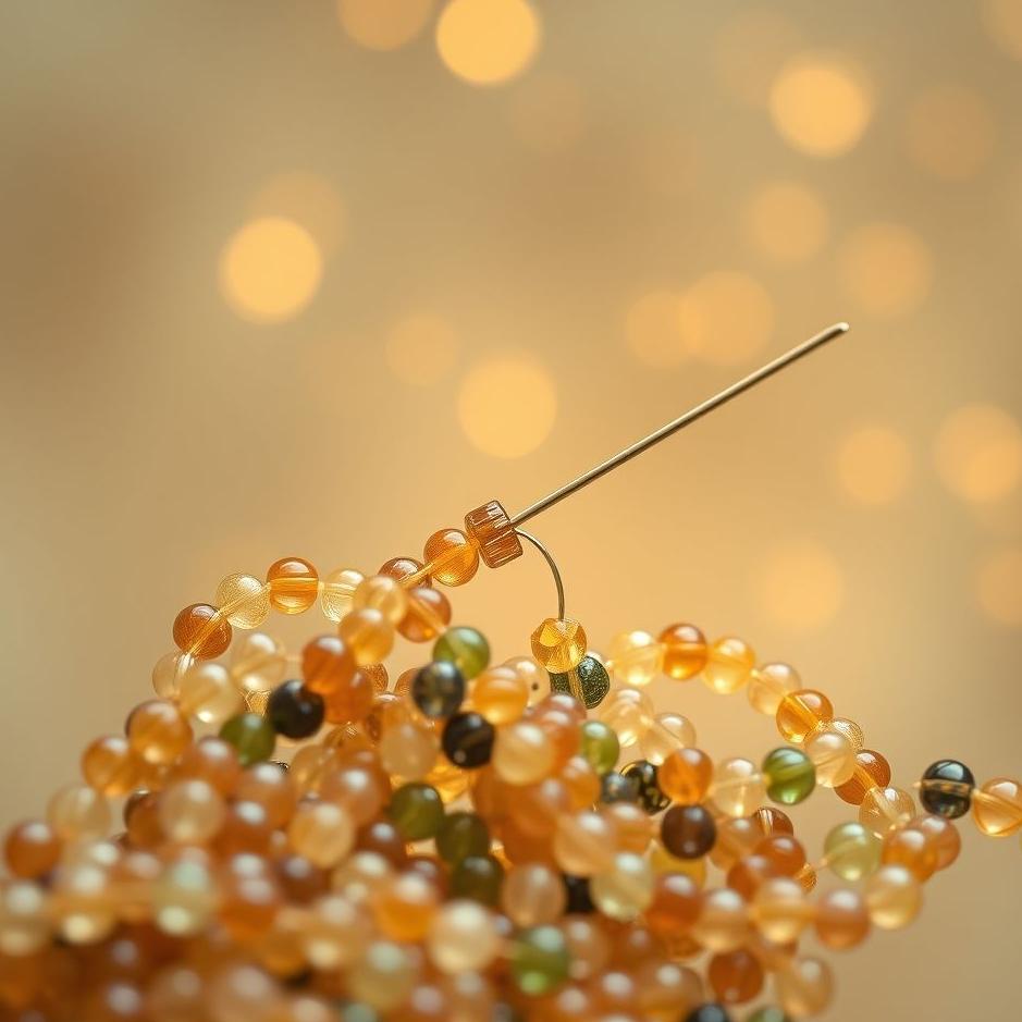 Dream : Stringing beads with a needle in a dream