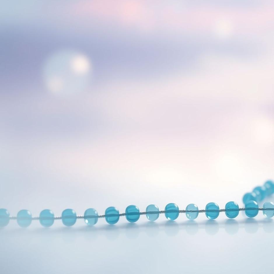 Dream : Stringing blue beads on a string in a dream