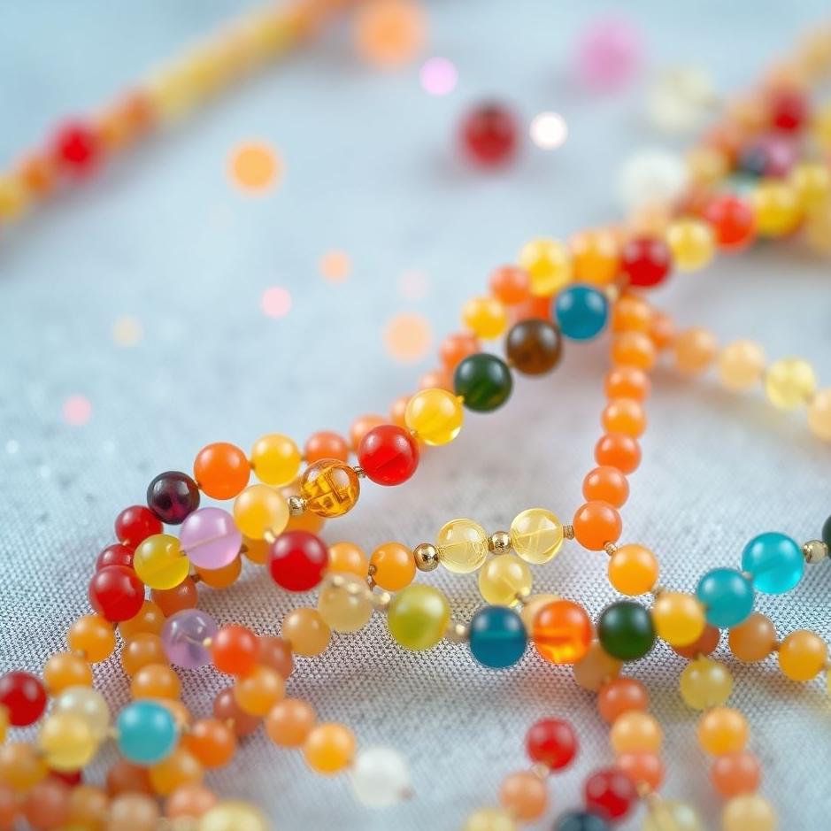Dream : Stringing colored beads in a dream