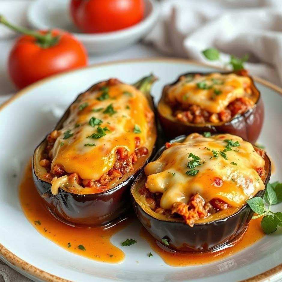 Dream : Stuffed eggplant and peppers in a dream