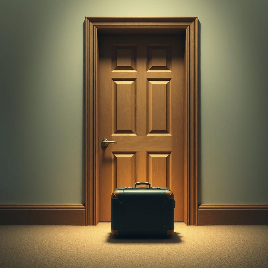 Dream : Suitcase in front of the door in a dream