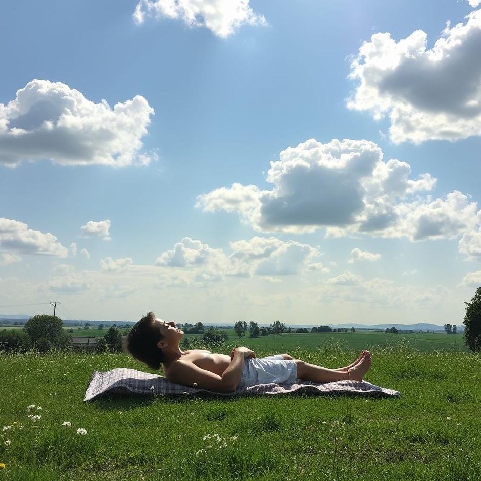 Dream : Sunbathing in the countryside in a dream