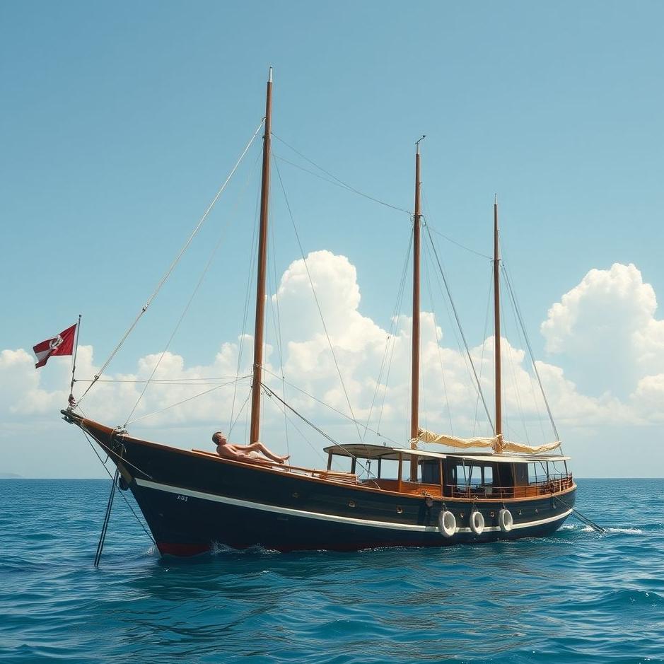 Dream : Sunbathing on a ship in a dream