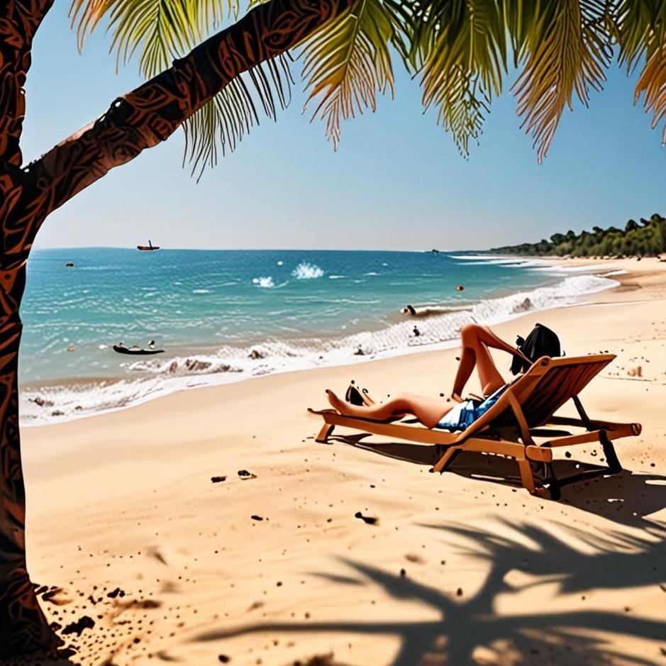 Dream : Sunbathing on the beach in a dream