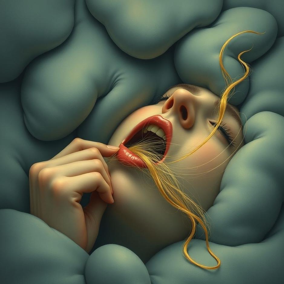 Dream : Swallowing a strand of hair in a dream