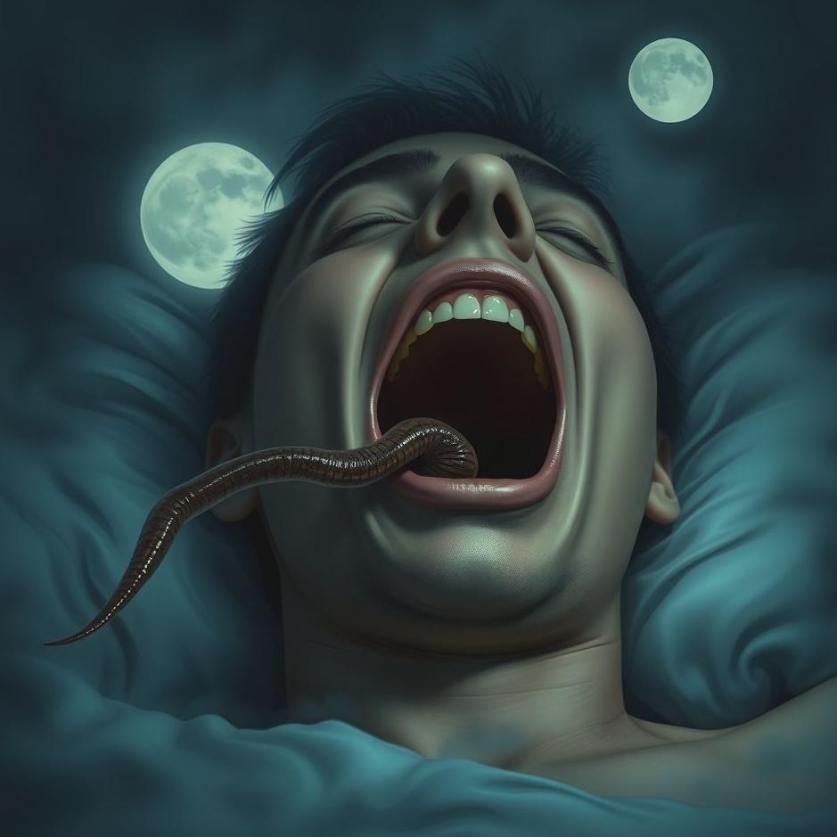 Dream : Swallowing a worm in a dream