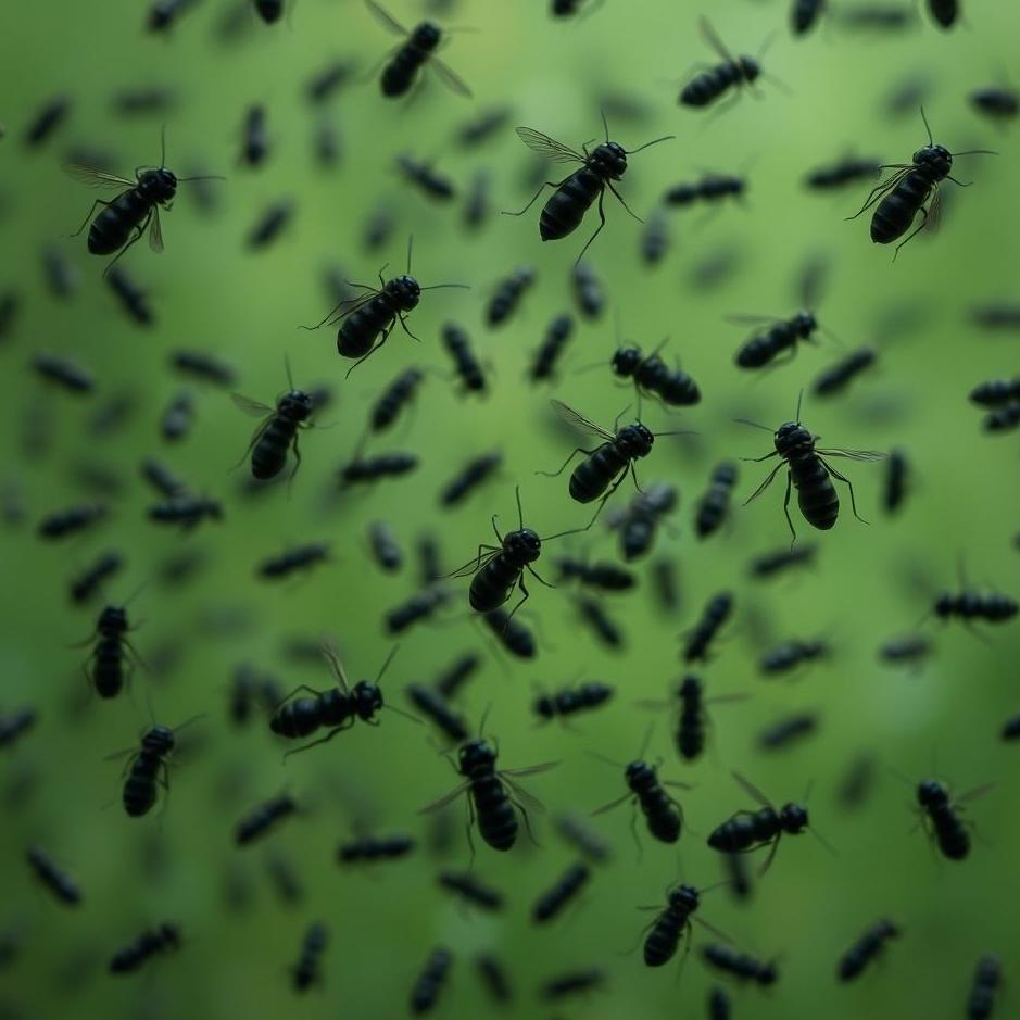 Dream : Swarm of black insects in a dream