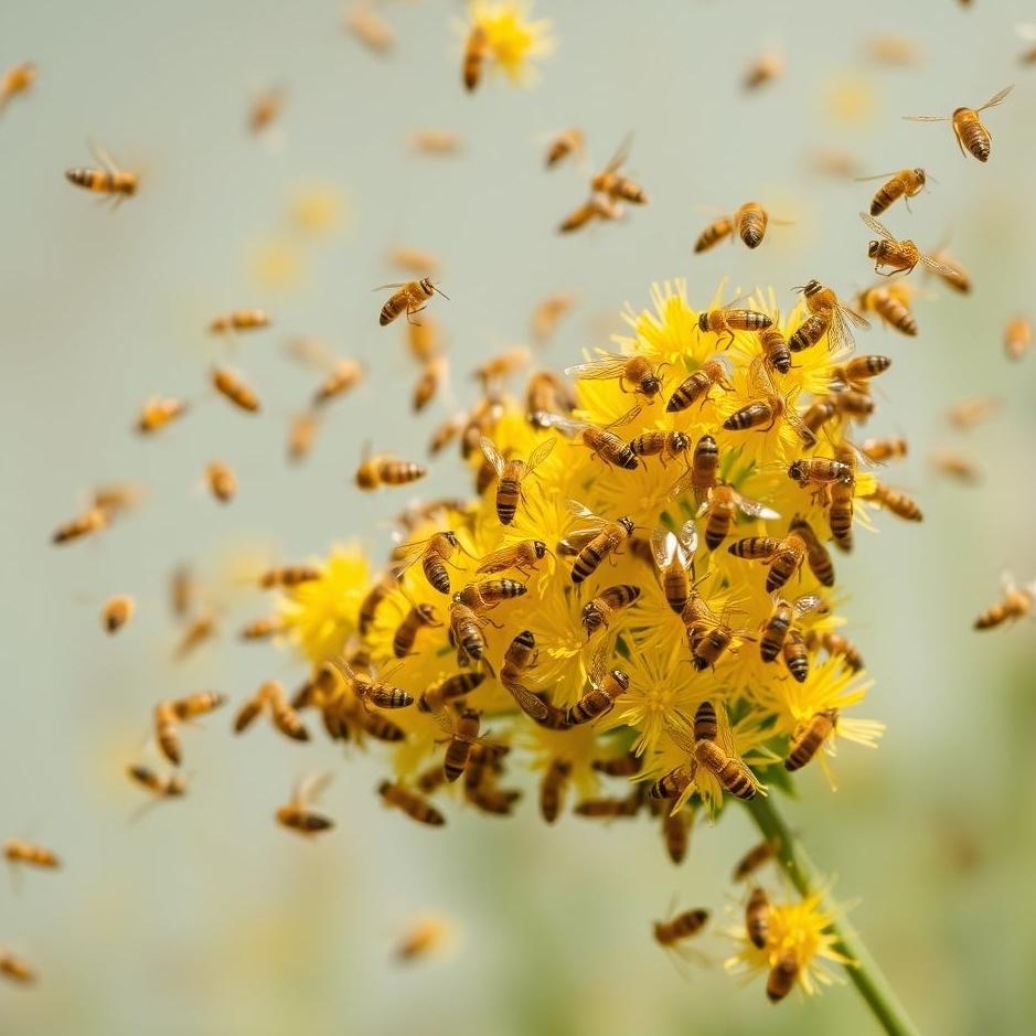 Dream : Swarm of yellow bees in a dream