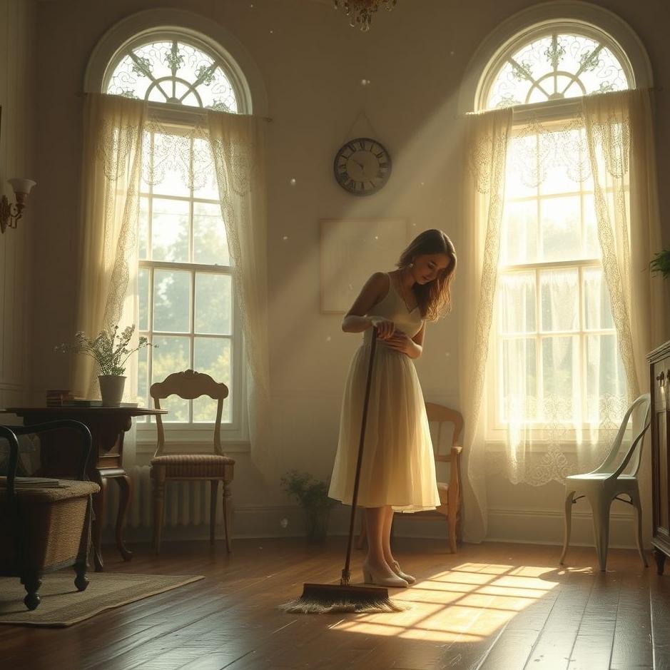 Dream : Sweeping a house while visiting in a dream