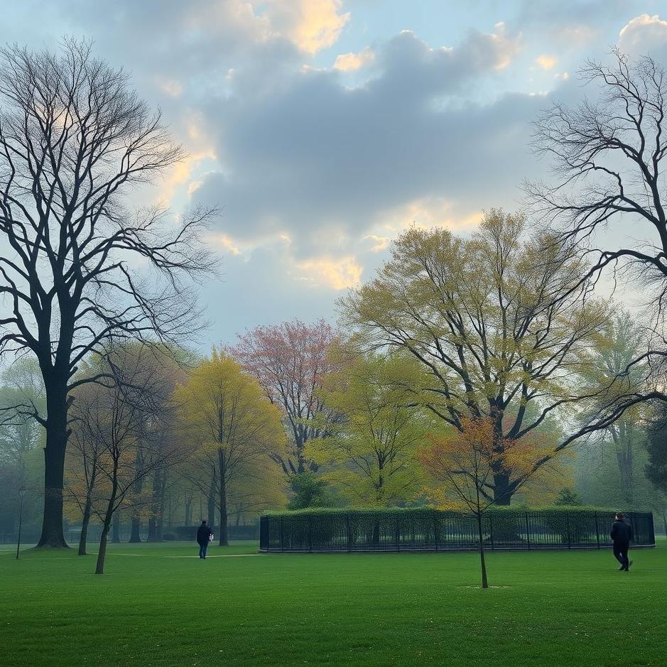 Dream : Sweeping a park in a dream