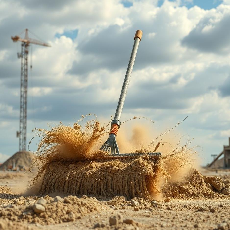 Dream : Sweeping construction dirt in a dream