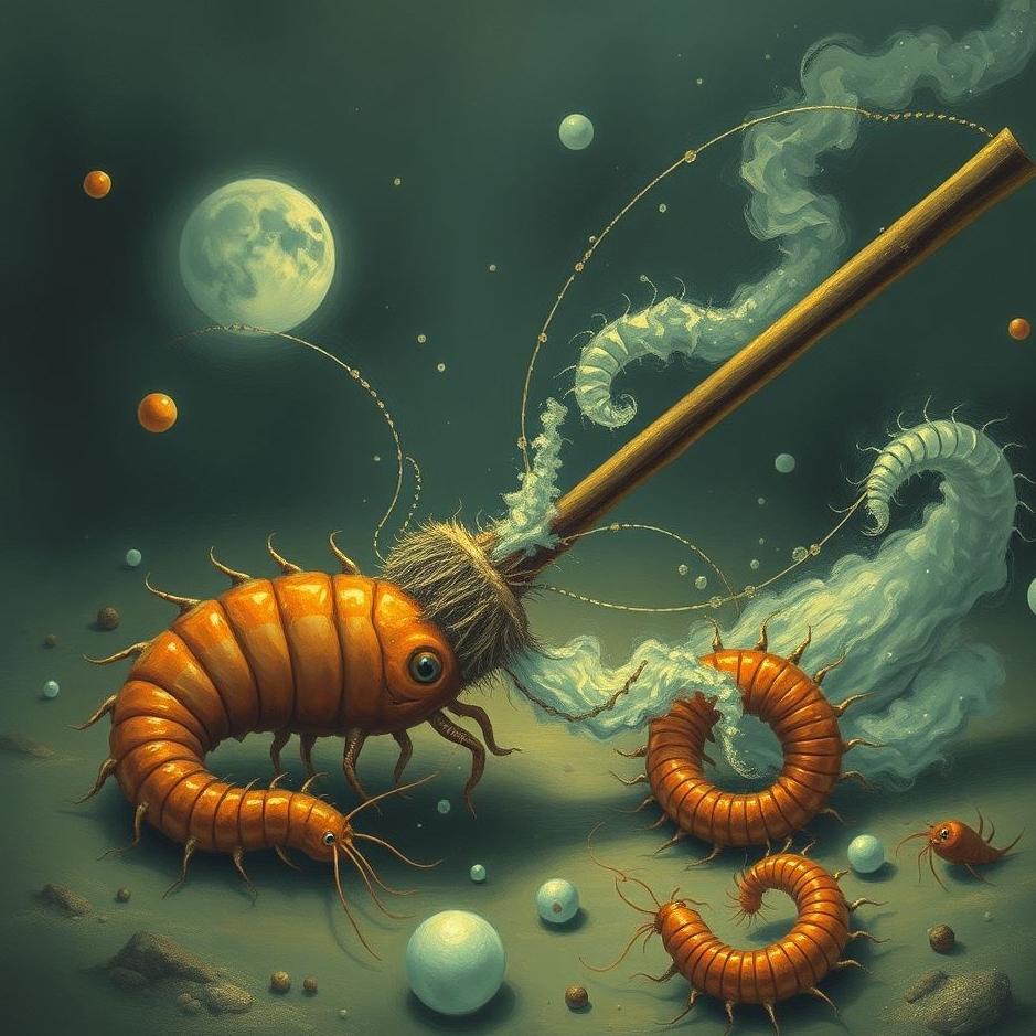 Dream : Sweeping maggots in a dream