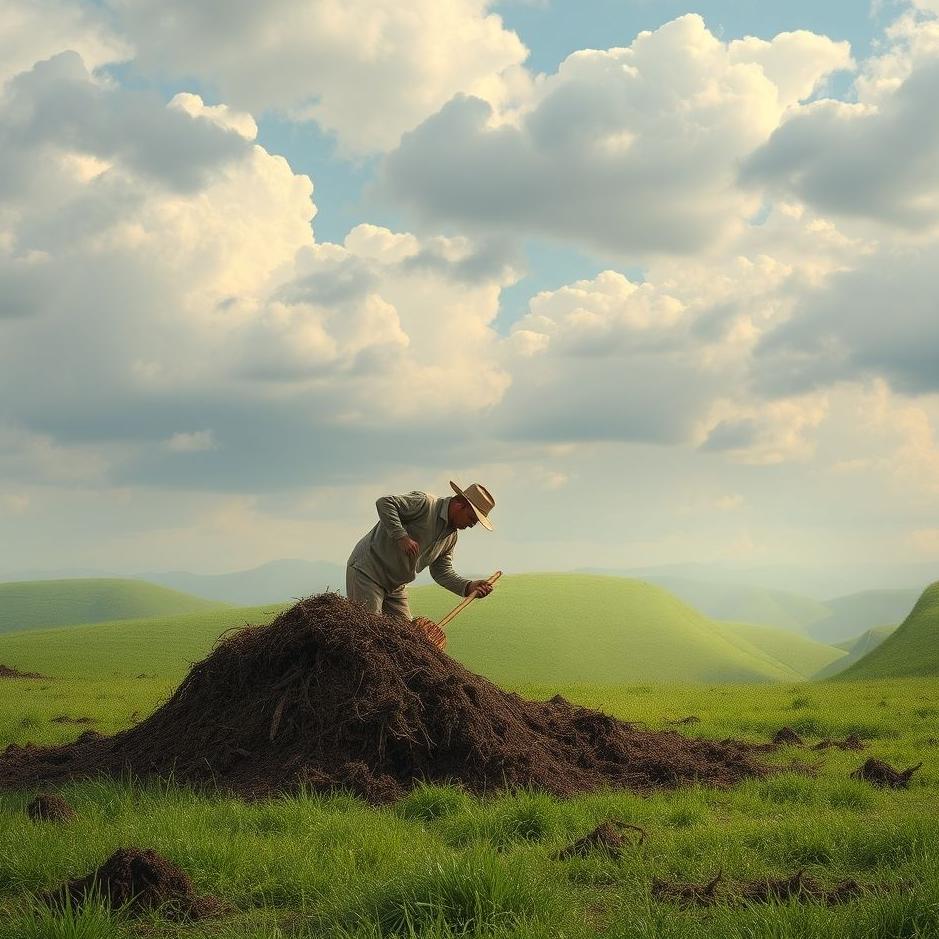 Dream : Sweeping manure in a dream