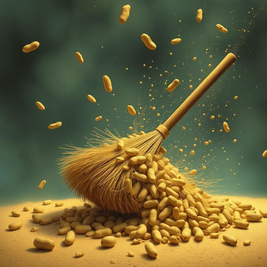 Dream : Sweeping peanuts in a dream