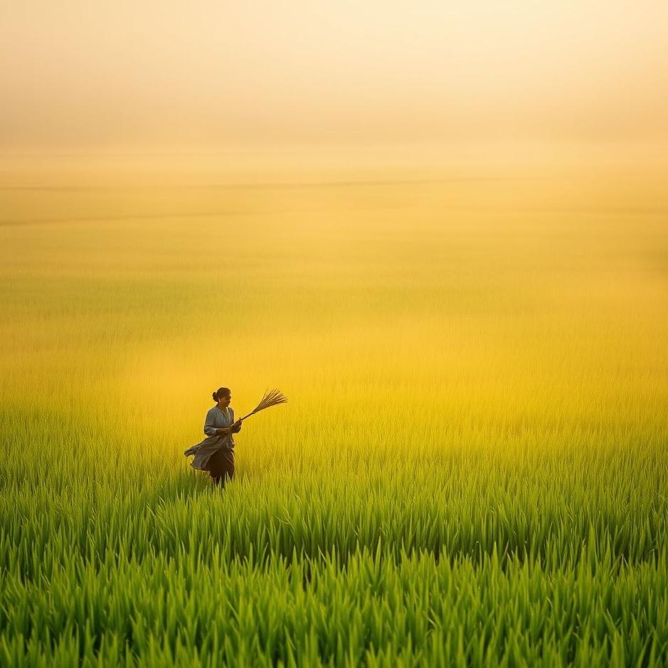 Dream : Sweeping rice in a dream
