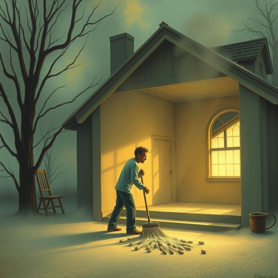 Dream : Sweeping the dust of the house in a dream