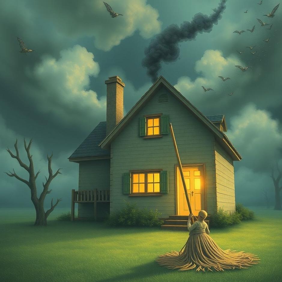 Dream : Sweeping the house with a broom in a dream