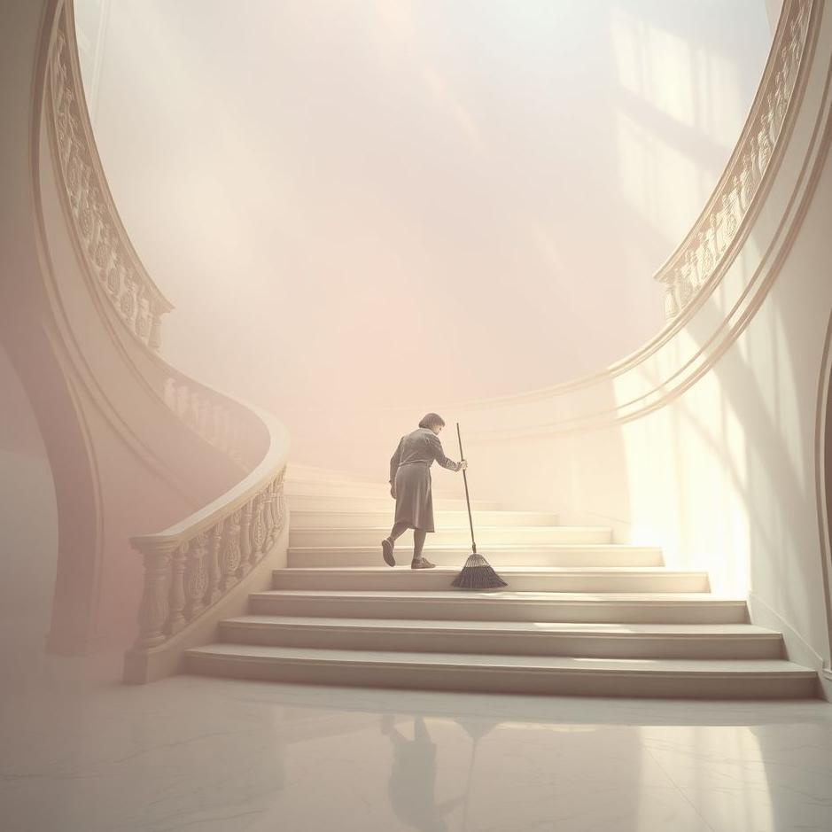 Dream : Sweeping the stairs in a dream