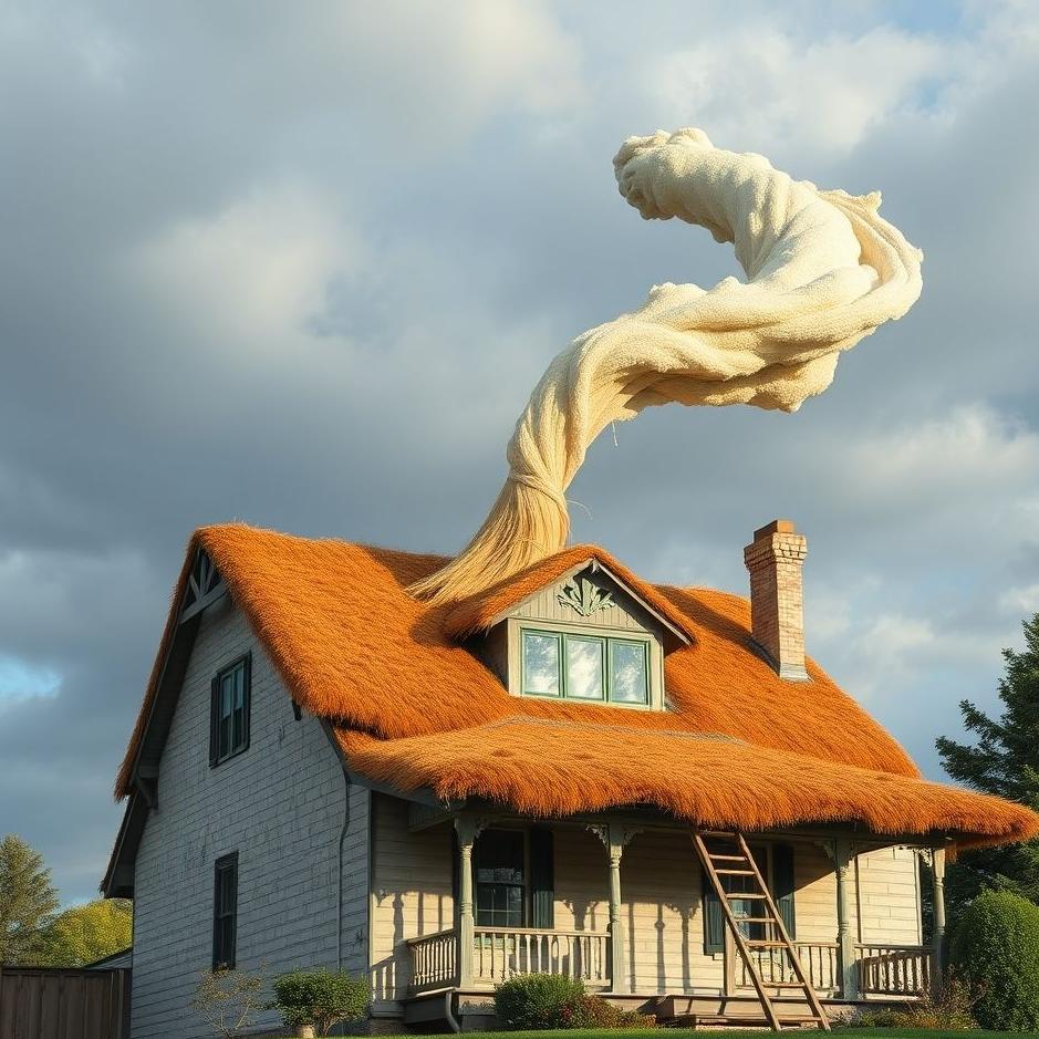 Dream : Sweeping the top of the house in a dream