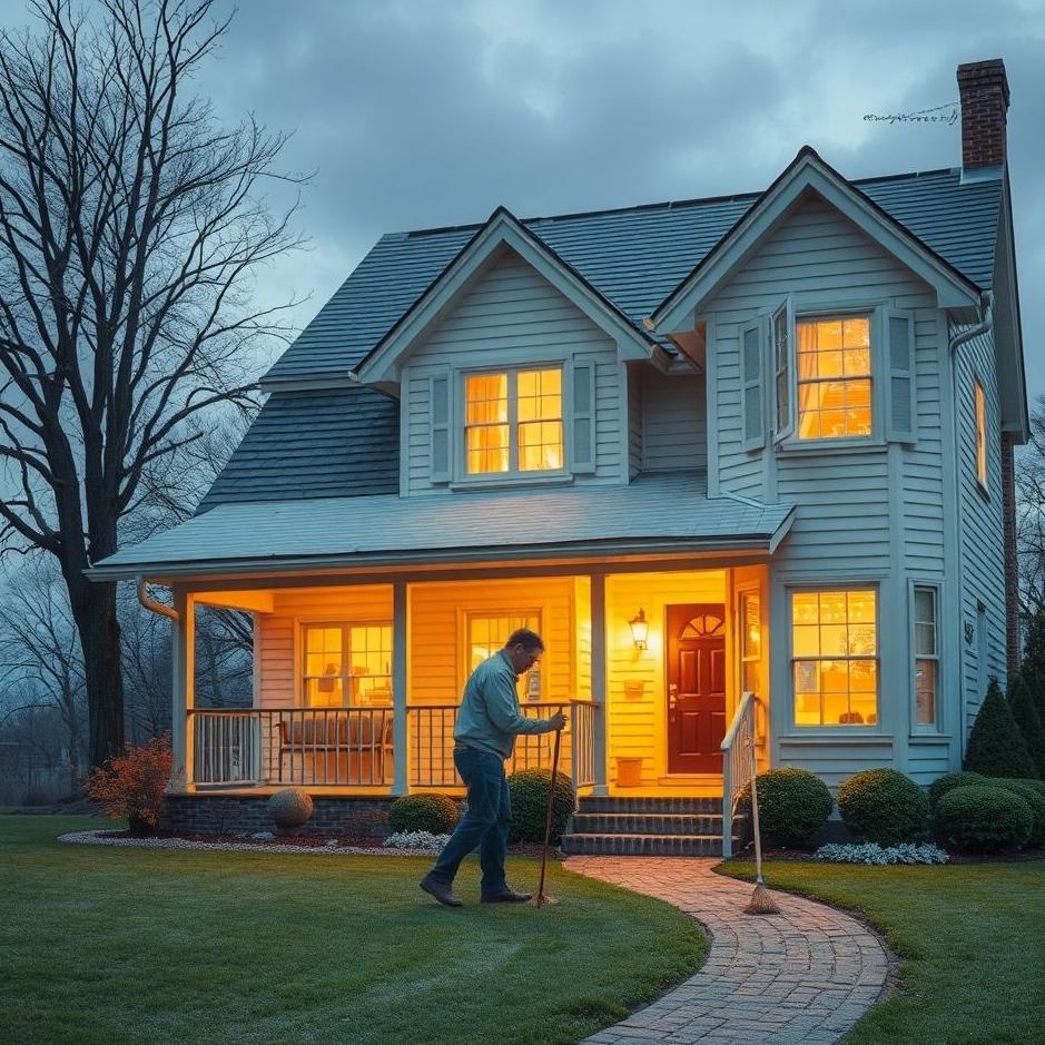 Dream : Sweeping your own house in a dream