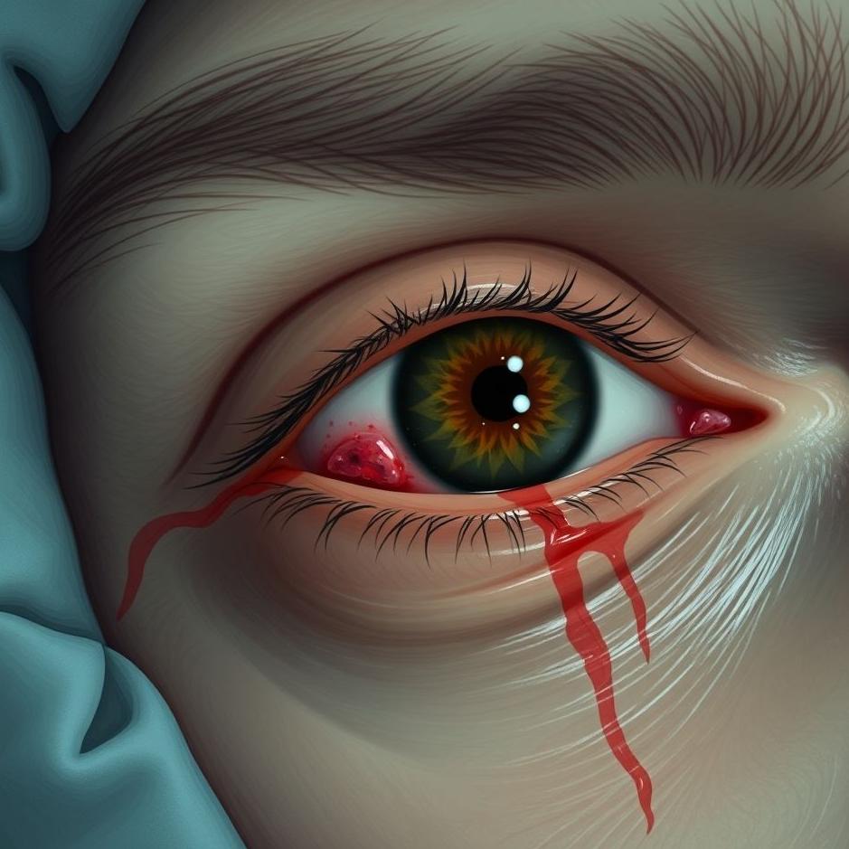 Dream : Swelling and bruising of the eye in a dream