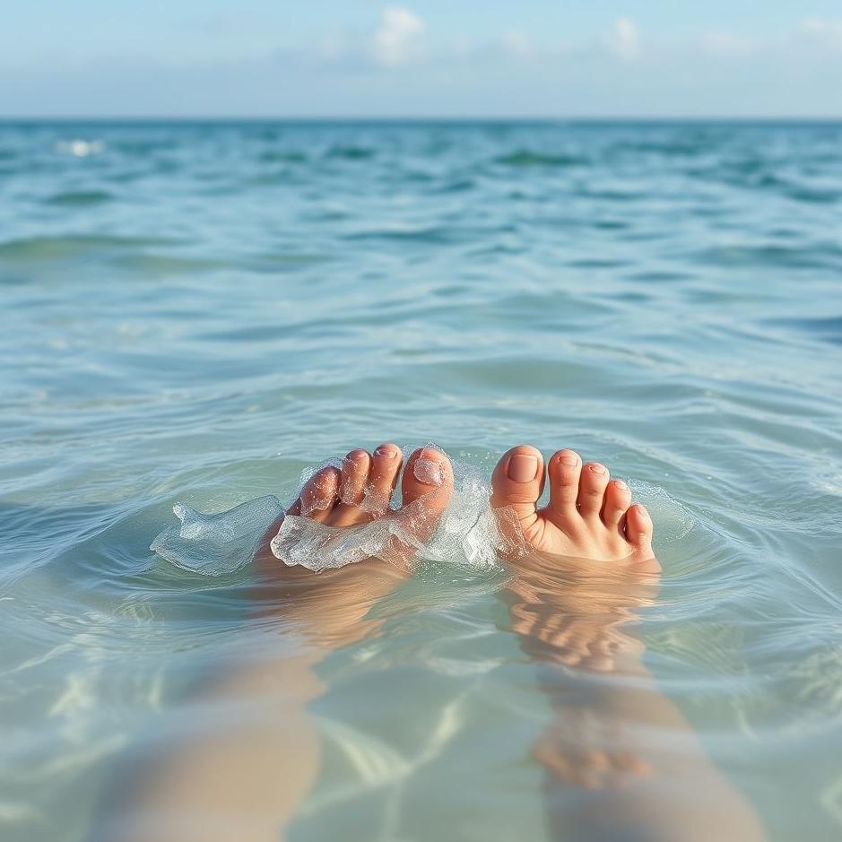 Dream : Swelling feet on the sea