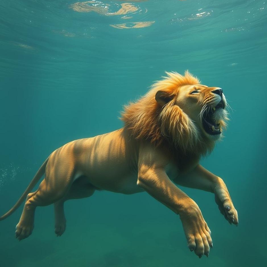Dream Dictionary : Swiming lion skin in the dream