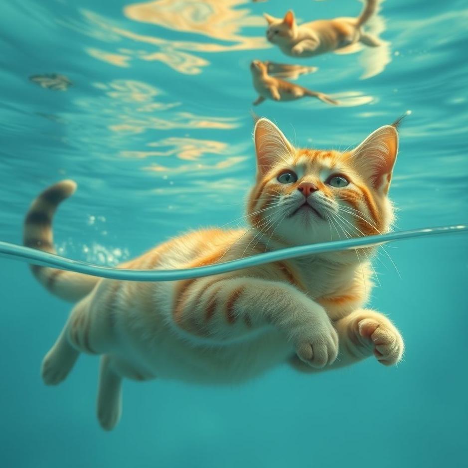 Dream : Swimming a cat in a dream