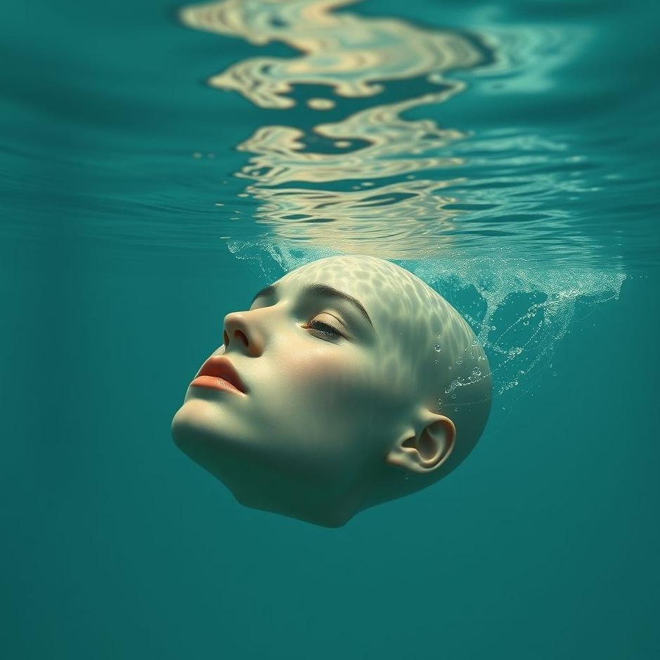 Dream : Swimming a human head in a dream