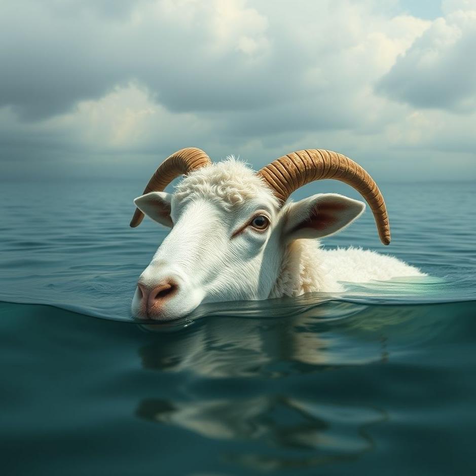 Dream : Swimming a sheep's head in a dream