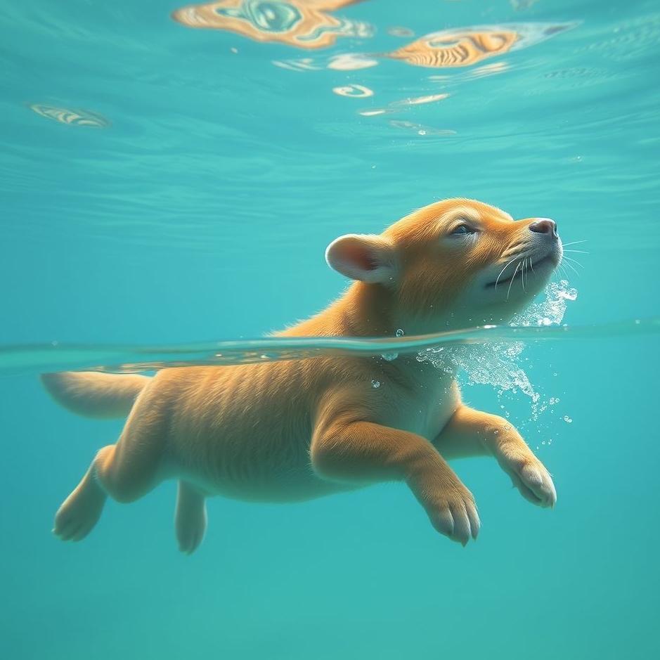 Dream : Swimming an animal in a dream