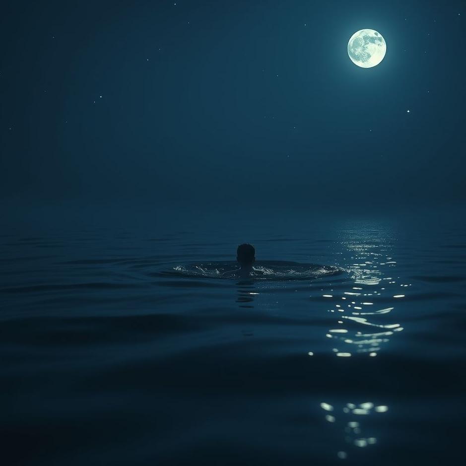 Dream : Swimming at night in a dream