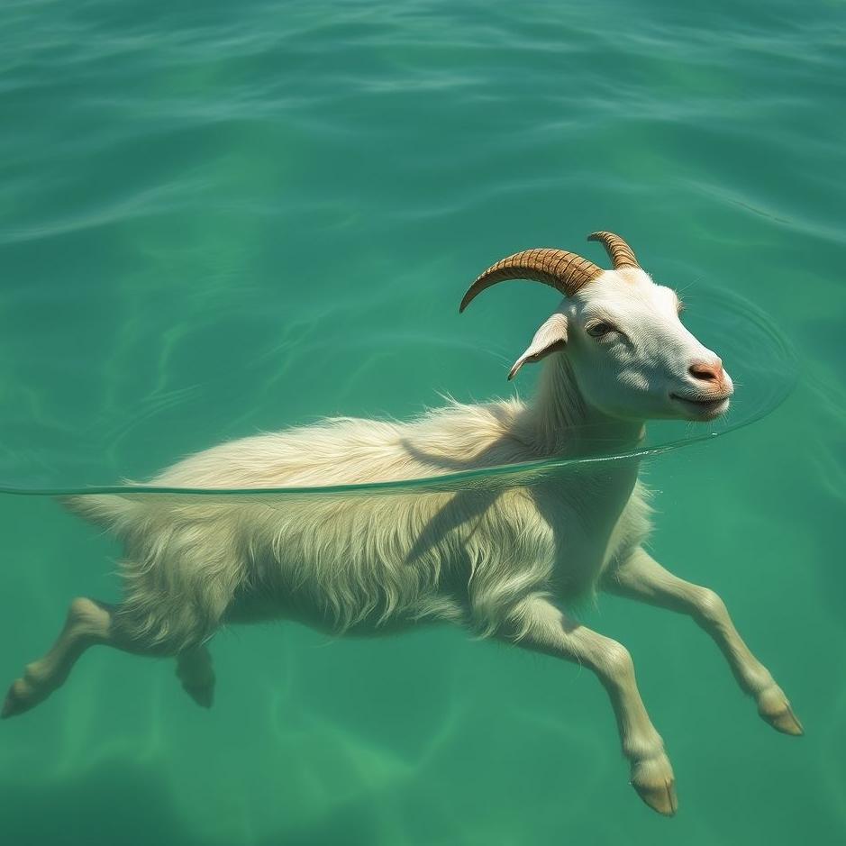 Dream : Swimming goat skin in a dream