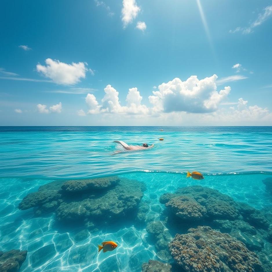 Dream : Swimming in a beautiful sea in a dream