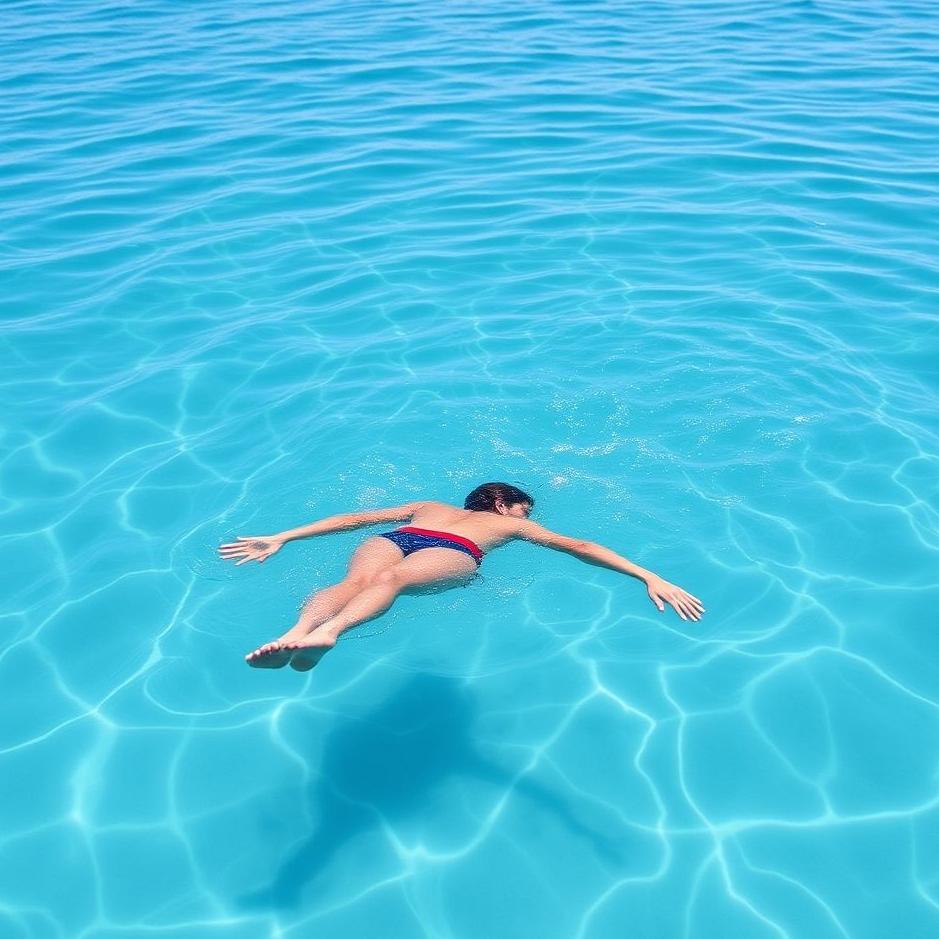 Dream : Swimming in a blue clean sea in a dream