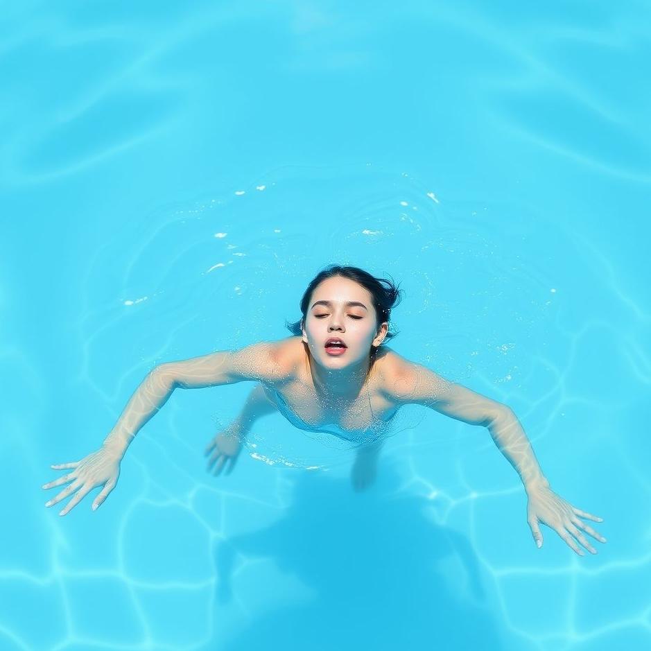 Dream : Swimming in a blue pool in a dream