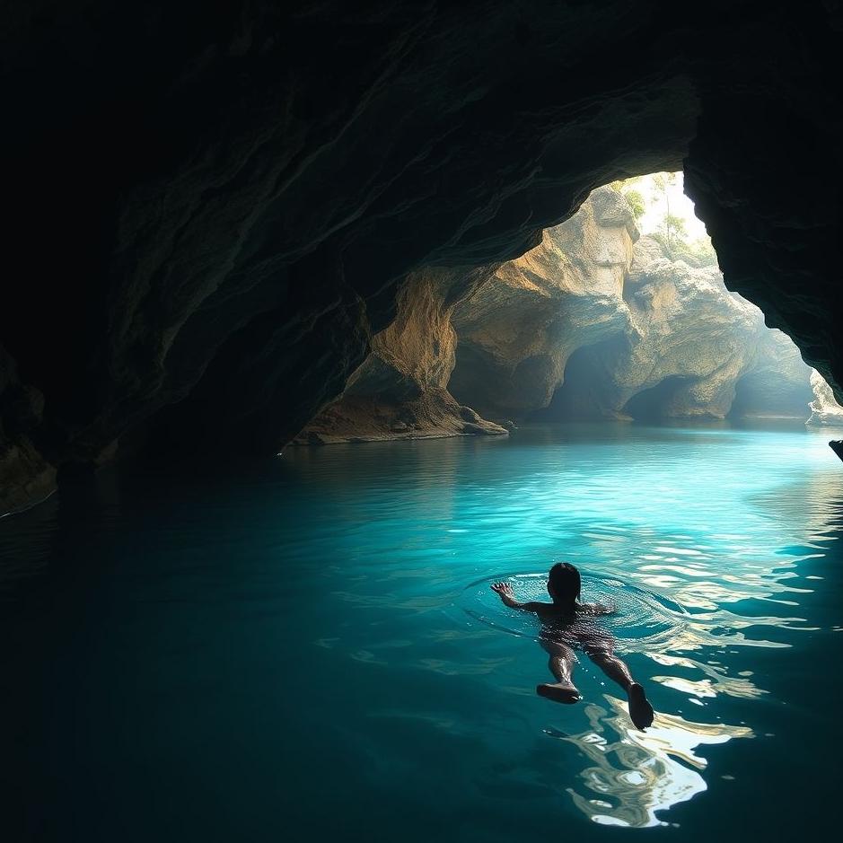 Dream : Swimming in a cave in a dream