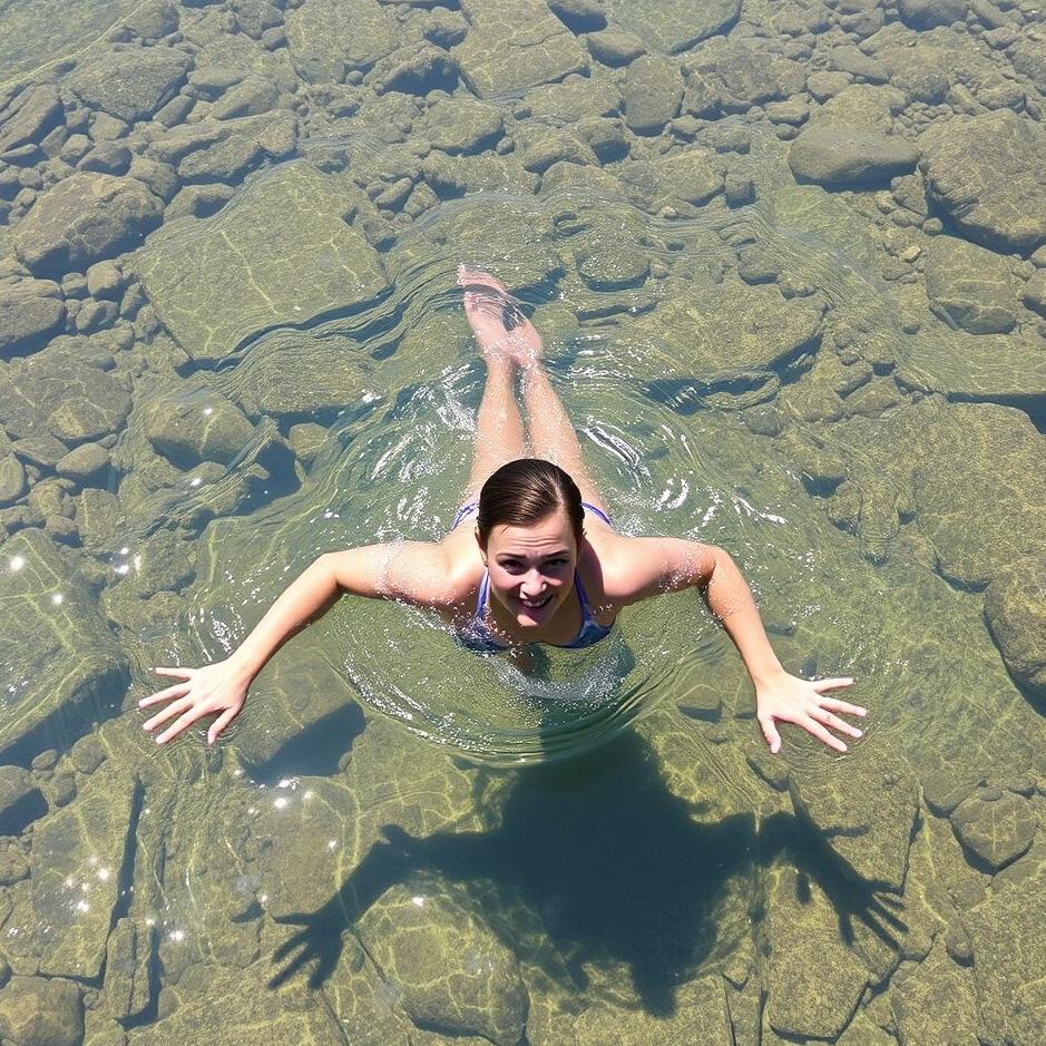 Dream : Swimming in a clear stream 