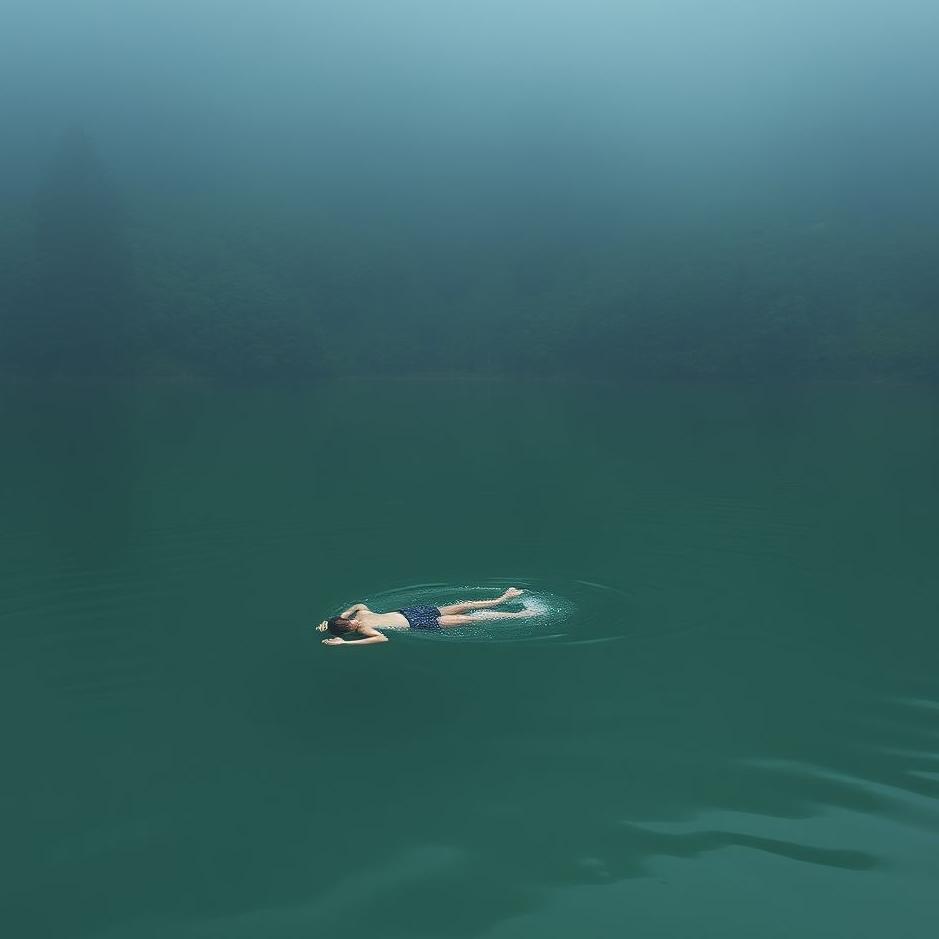 Dream : Swimming in a dark green lake in a dream