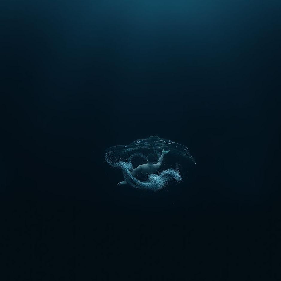 Dream : Swimming in a dark sea in a dream