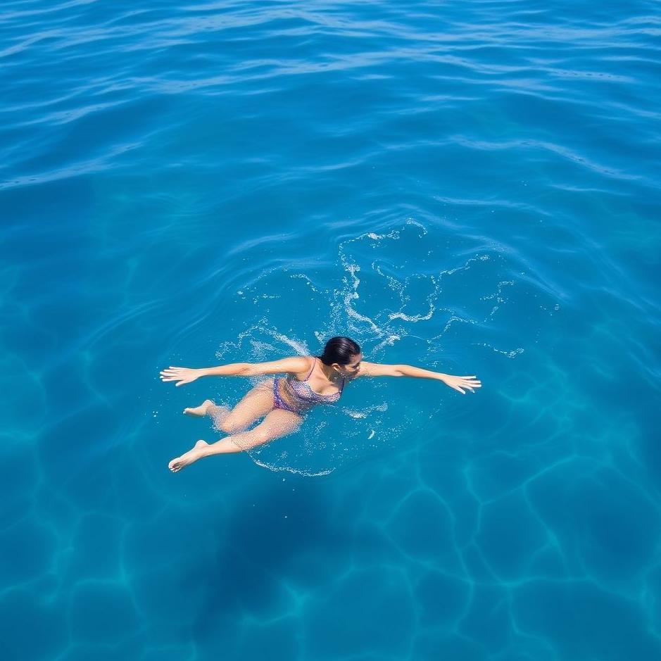 Dream : Swimming in a deep blue sea in a dream