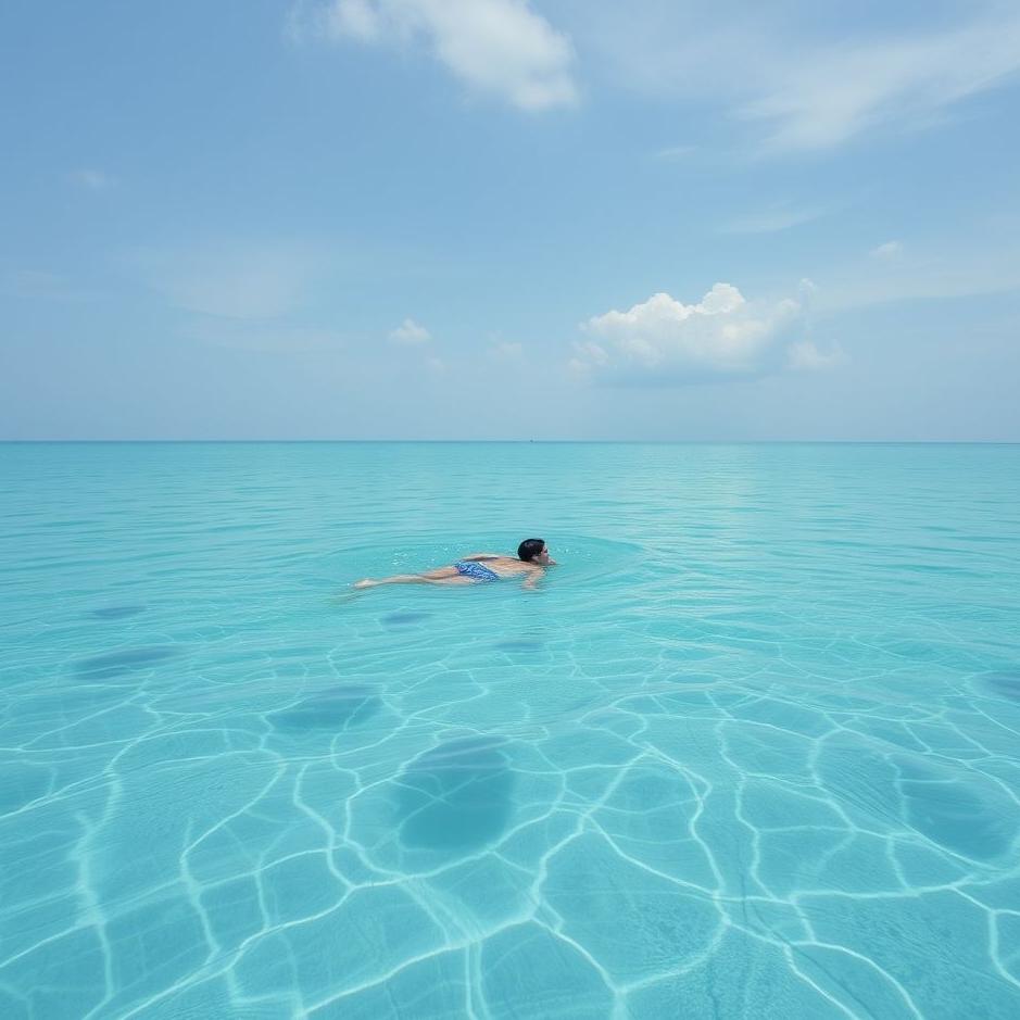 Dream : Swimming in a disconnected sea in a dream